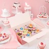 30 Pcs Cupcake Boxes, 12 Count Muffin Boxes with Handle,