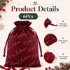 6 Pcs Christmas Tree Drawstring Gift Bags, 10" 16" 20"