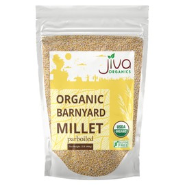 Jiva Organics Barnyard Millet 2 LB Bag | Whole Grain, Gluten-Free, Non-GMO | Protein & Fiber-Rich Superfood for Healthy Cooking