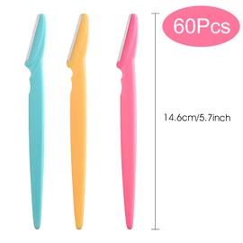 ASTARON 60 Pcs Eyebrow Razor Trimmers for Women and Men Face Hair Removers, Portable Size