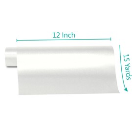 CT CRAFT LLC 12" x 15 Yards Pure White Double Face Satin Cut Edge Fabric Ribbon for Christmas Home Decor Gift Wrapping Crafts Wedding Ceremony Car Bow Christmas Holiday