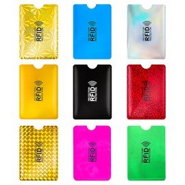 hzfengsheng RFID Credit Card Holder for Women RFID Blocking Credit Card Protector Sleeves 9PCS Security Proof Card Blocker for Contactless Cards