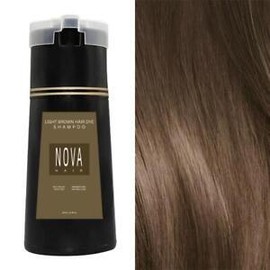 [USA Seller] Nova Hair Dye Shampoo, Nova Hair Instant Dye Shampoo,Hair Color Shampoo for Hai. Haircare Moisture Moisturizer - Color: Light brown