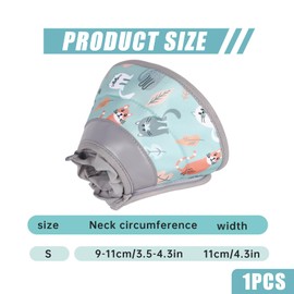 Bekecidi Cat Cone Collar Soft, Cat Recovery Collar Adjustable Cat Collar to Stop Licking Kitten Cones After Surgery Elizabethan Collar for Cats Small Dog (Green, S)