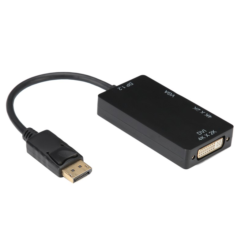 3-in-1 Adapter Displayport to HDMI/VGA/DVI Multifunction High Definition Converter Cable