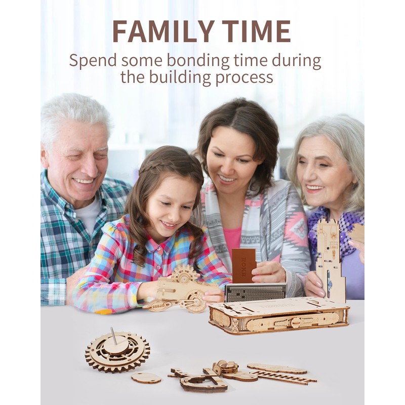 ROKR 3D Puzzle LK602 for Adults, Classic Printing Press Wooden