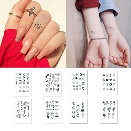 Semi-permanent body henna design sticker lettering tattoo summer feeling - E type / 반영구 바디 헤나 도안 스티커 레터링 타투 여름 감성 - E타입
