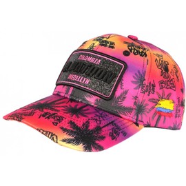 SKR El Patron Orange and Pink Visual Tropical Streetwear Baseball Cap - Size: One Size - Colour: Orange - Unisex, Orange, One Size, orange