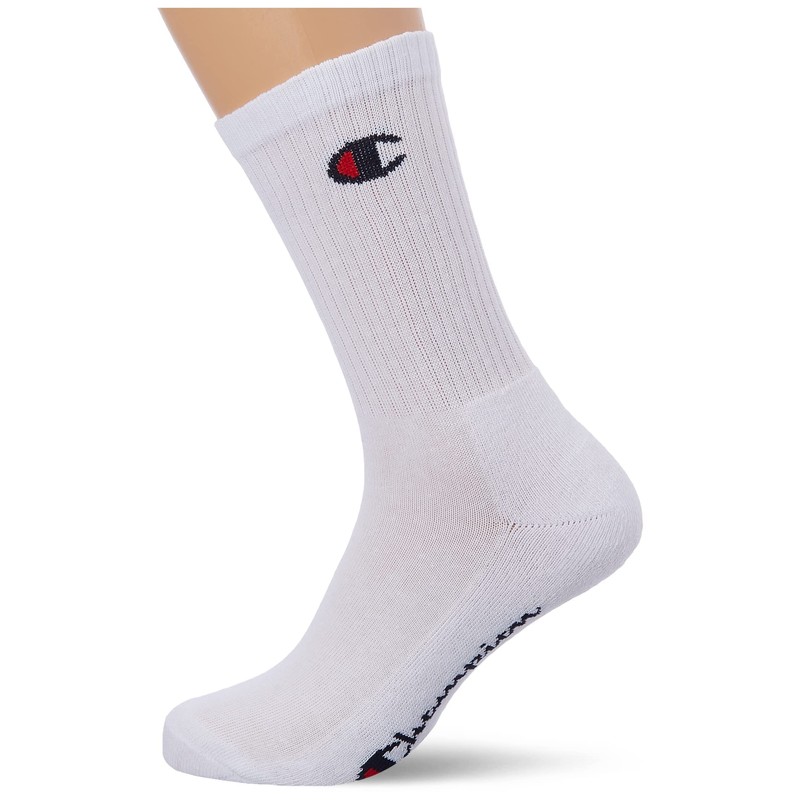 Champion Core 6PP Crew Calzini Sportivi, Unisex - Adulto, Bianco,