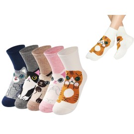 Adorable Animal Socks for Women - 5 Pairs, Birthday for Her, Mom, Best Friend, and Girls
