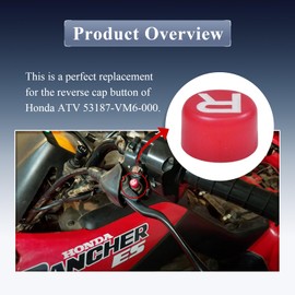 𝟐 𝐏𝐜𝐬 53187-VM6-000 Reverse Cap Button for Honda FourTrax 300 Rancher 350 420 Foreman 400 450 500 Recon 250 TRX300EX TRX250EX TRX250X TRX350 TRX250 TRX200 TRX125 ATC250 ATC125
