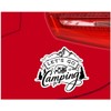 Samunshi® Let's Go camping lettering sticker, car sticker, windscreen sticker,