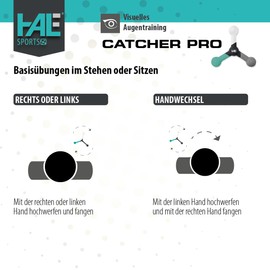 HALE Catcher Pro Training of Reaction and Reflexes and Hand Eye-Coordination, 70 g, 20 x 20 x 4 cm