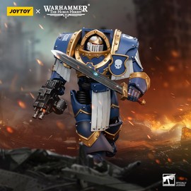 JOYTOY 1/18 Warhammer The Horus Heresy, Ultramarines Cataphractii Terminator Squad Sergeant with Power Sword, 13 cm Collectible Figure, 15 Years and Up