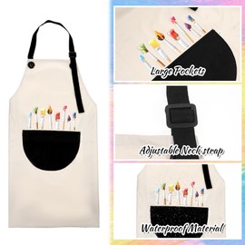Lnngub Kid Art Apron,Kids Painting Apron with Pocket Art Smock for Children Adjustable Waterproof Kids Aprons for Painting Cooking Crafting Arts Gardening