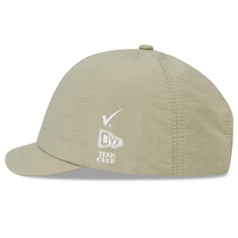 CLAPE Quick Dry Short Brim Baseball Cap for Men, Water-Resistant Lightweight Women Small Brim Hat for Outdoor Sport, Beige
