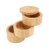 Home 3 Tier Bamboo Wood Container 3 Tier Seasoning Container