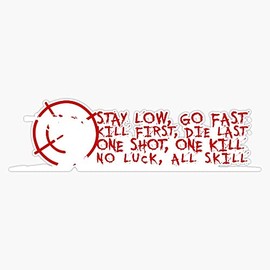 HOF Trading Us American Tactical Soldier Sniper Skills Vinyl Sticker Waterproof Decal Laptop Wall Window Bumper Sticker 5 inch (HOF-VETERAN-STICKERS-378)