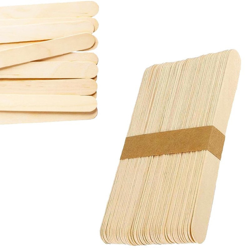 50 Wax Sticks Wooden Spatula for Hair Removal
