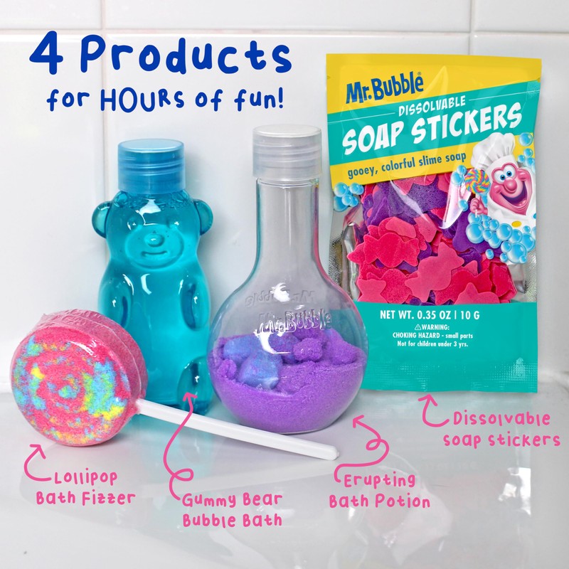 Mr. Bubble Ultimate Pack of Bath Time Fun 4 Favorites,