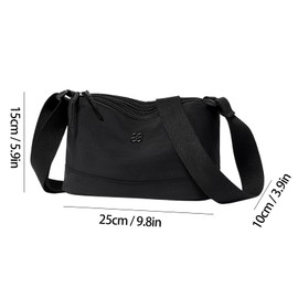 Amexo Crossbody Bag 4 Compartments Simple Shoulder Bag Women's Waterproof Nylon Small Shoulder Bag Lightweight Shoulder Bag Adjustable Wide Leisure Small Messenger Bag for Travel, khaki