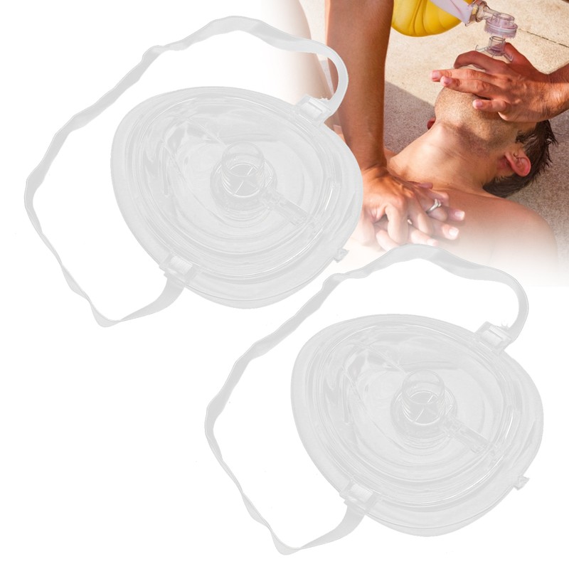 Pocket Resuscitator OneWay Valve Breathing Emergency Artificial CPR Rescue Face