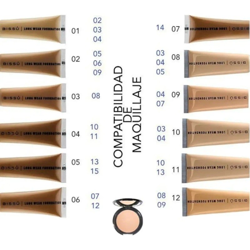 Polvo Bissu Maquillaje Compacto Todos Los Tonos Original