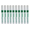 Whiteboard Drywipe Bullet Tip Green Markers x 10 (PC)