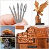SIGANDG Engraving Drill Wood Carving Tool 5 Pieces HSS Engraving
