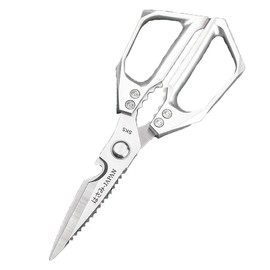 Heavy-Duty Stainless Steel Kitchen Scissors - Multi-Functional Chicken Bone Cutting Shears, All-Steel Meat Scissors for Household Use, Sharp Poultry Shears with Ergonomic Handle