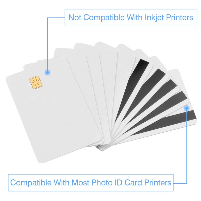20 Pack SLE4442 Chip Cards with 2 Track 8.4mm HICO