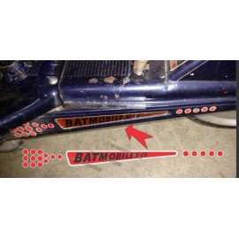 Mattel VINTAGE MATTEL VRROOM X-15 PEDAL Batmobile DECALS ONLY