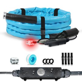 Cupohus Heated RV Water Hose 15FT x 5/8"ID - Freeze Proof to -45℉, Self-Regulating, Safe for Drinking Water - Prevents Frozen & Burst Pipes for Winter Camping, Easy Setup, 110-120V