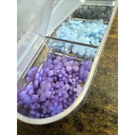 Unbranded 3D Mix Assorted Color Nail Charms, Acrylic Multi Blue Purple White Pink Flower