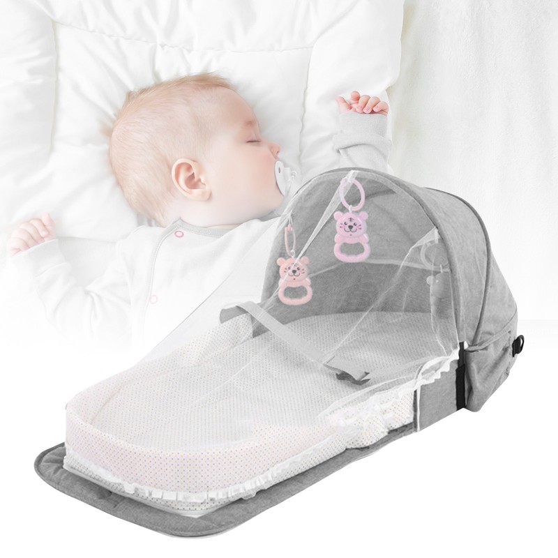 Fold Travel Crib Mosquito Curtain Waterproof Detachable Multifunctional Portable Travel