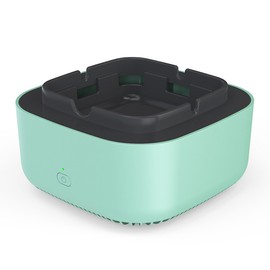 Innovative Negative Ion Ashtray Air Purification Remove Smoke Odor Smart Ashtray Desktop Small Ashtray with 1pc Aromatherapy Light Green