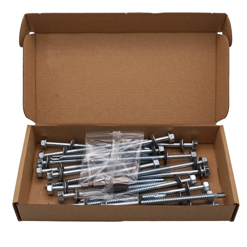 SKIR'CO Pack of 20 Galvanised Roofing Screws 6.3 x 120