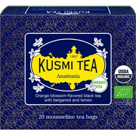 KUSMI TEA Kussmith Tea Anastasia, 0.8 oz (2.0 g) x 20 Tea Bags (No Individual Packaging), Organic, JAS Certified, Tea