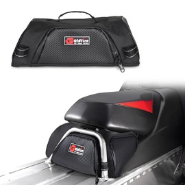 Goldfire Snowmobile Underseat Storage Bag Water-resistant Cargo Gear Bag Tool Bag Compatible with Polaris Indy 550 600 800 RMK 800 Pro RMK 600 Dragon 800, Replace OEM 2876427 (Black Piping)