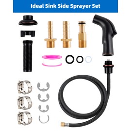 Kitchen Sink Faucet Sprayer Head Attachment Compatible with Moen Faucet Sprayer Replacement, Kitchen Sink Side Sprayer with Braided Hose/Holder, Oil Rubbed Bronze