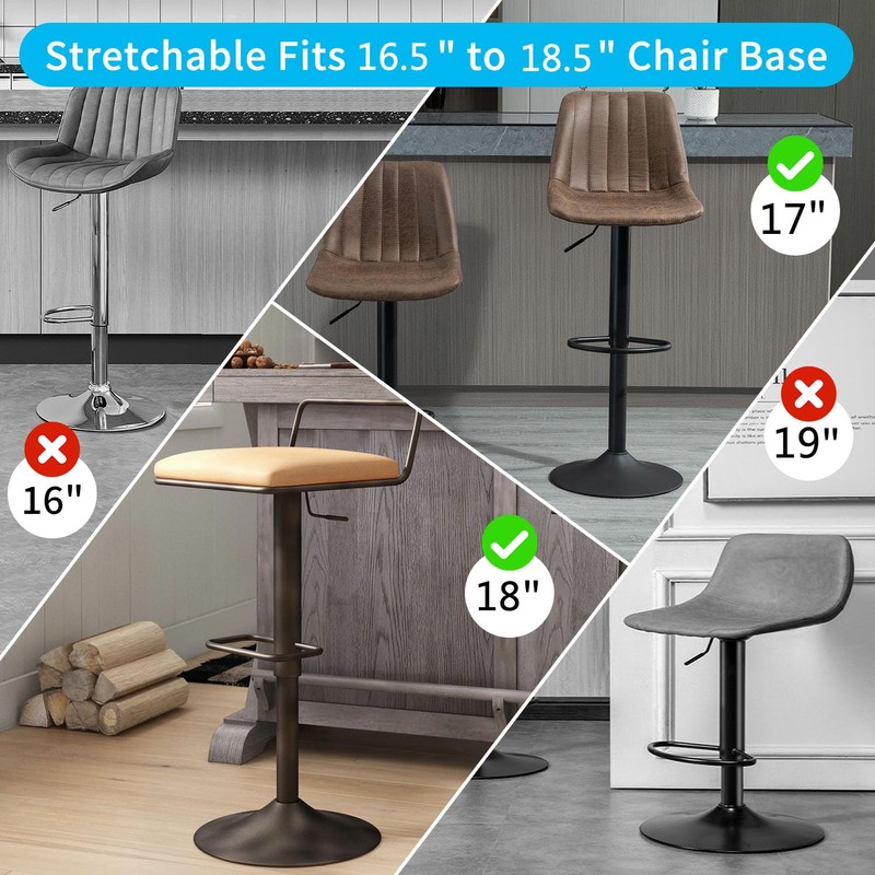 4 Pack Bar Stools Leg Protectors Ring, Non Slip Silicone