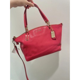 Coach Scarlet Red Leather Satchel – Rare Classic NWT Zip Top Dual Straps
