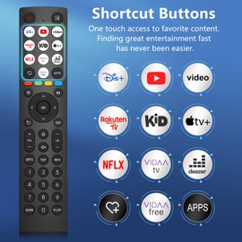 Universal Remote Control for Hisense VIDAA 4K UHD FHD QLED LED LCD HDTV Smart TV Remote Replacement Compatible with Hisense TV 32A4KTUK 43A4K 32A4N 55A6N 65A7N 75U6N 58E7NQ ERF3A80 EN2A30 ERF2AC36H
