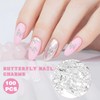 100 Stück Schmetterling Nail Charms Silber 3D Schmetterling Nagel Charms