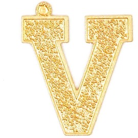 Bright Creations Gold Letter Pendant Charms for Jewelry Making and Crafts (Gold) - Pack of 26