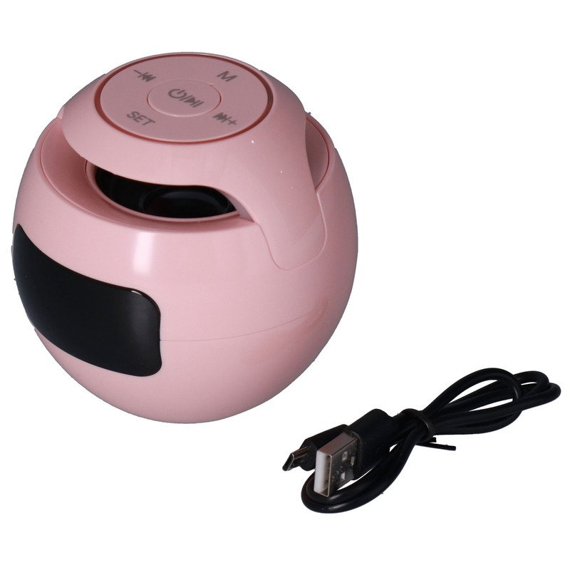 Multifunctional Bluetooth 5.0 Alarm Clock Speaker Rechargeable Ball Shape Portable