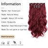 Clip in Extensions XIXISNOW 22inch Long Wavy Synthetic Invisible Curled