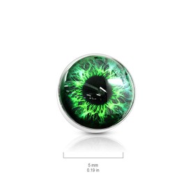 Covet Jewelry Eyeball 316L Surgical Steel Internally Threaded Dermal Anchor Top (Red)