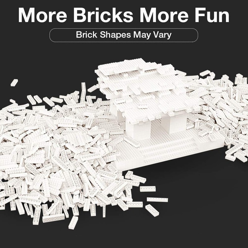 Lekebaby Building Bricks 1500 PCS Basic Building Blocks, Compatible with