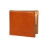 MASSENI Men's Luxury Italian Leather Bifold Wallet, Coin Pocket, Tan